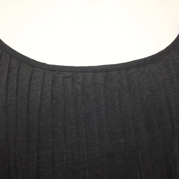 #284 Ann Taylor Loft Black Dressy Bubble Top Size L - Picture 8 of 8